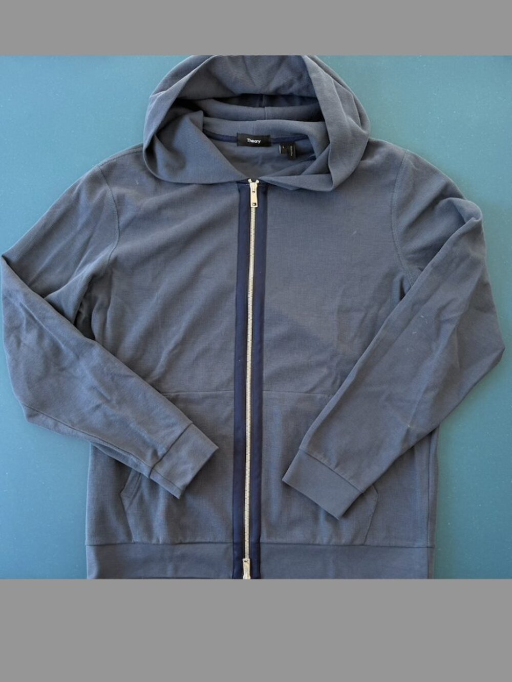 Theory Navy Blue Zip-up Sweater | Large